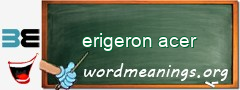 WordMeaning blackboard for erigeron acer